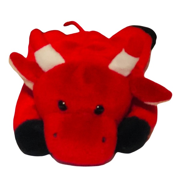 Great American Fun Vintage Red Bull Beanie BabyToy - Picture 1 of 7